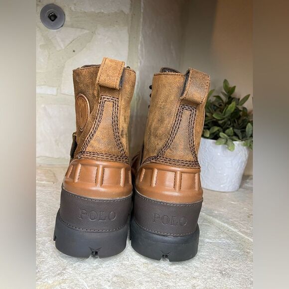 Polo Ralph Lauren Oslo High Waterproof Leather-Suede Boot 9.5 - Picture 9 of 10